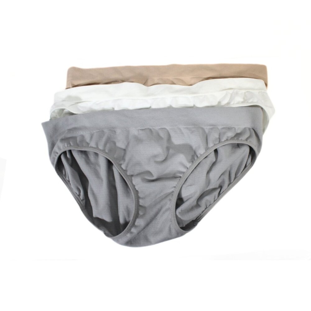 Lot of 3 NWOT Women's Bikini Panties XL (8) Neutral Colors